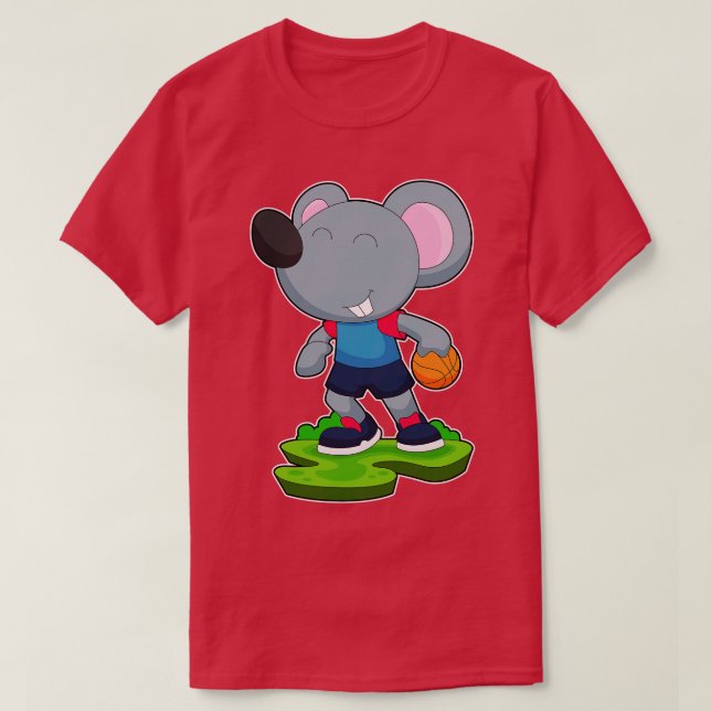 T-shirt Joueur de basket-ball de souris Basketball (Design devant)
