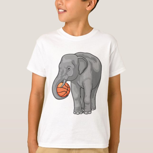 T-shirt Joueur de basket-ball éléphant (Devant)