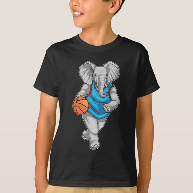T-shirt Joueur de basket-ball éléphant (Devant)