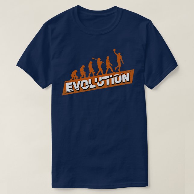 T-shirt Joueur de basket-ball Évolution Cadeau (Design devant)