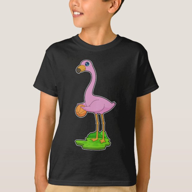 T-shirt Joueur de basket-ball Flamant rose (Devant)