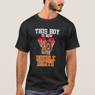 T-shirt Joueur de basket-ball Garçon 10e Anniversaire Entr