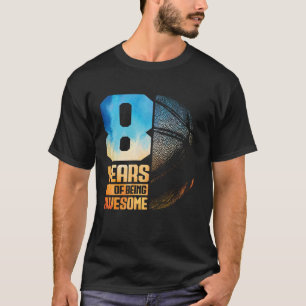T-shirt Joueur de basket-ball garçons 8e anniversaire Bask