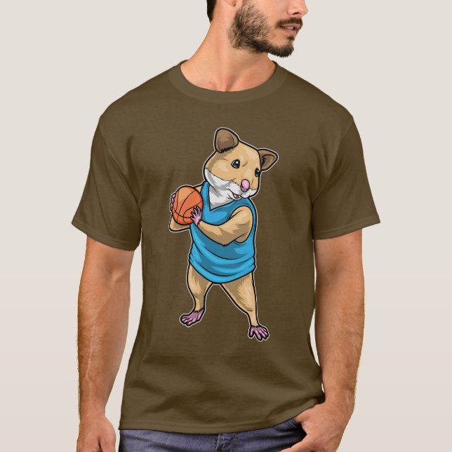 T-shirt Joueur de basket-ball Hamster Basketball (Devant)