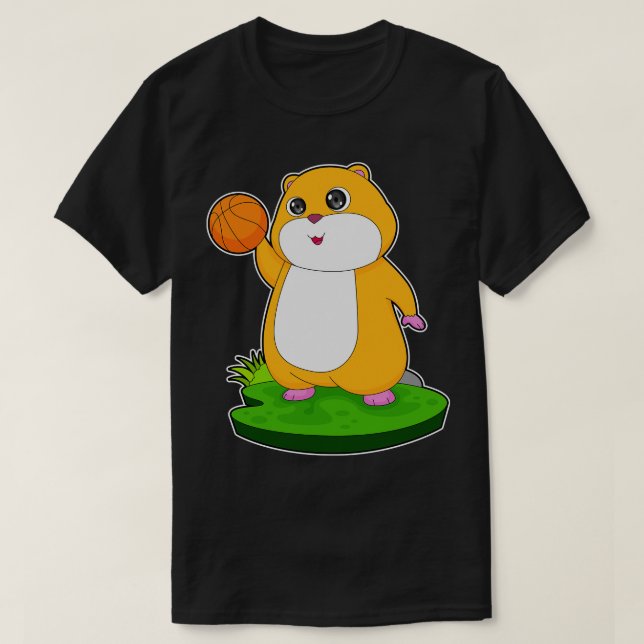 T-shirt Joueur de basket-ball Hamster Basketball (Design devant)