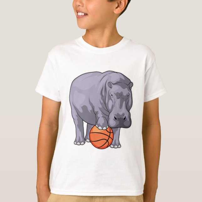 T-shirt Joueur de basket-ball hippo (Devant)