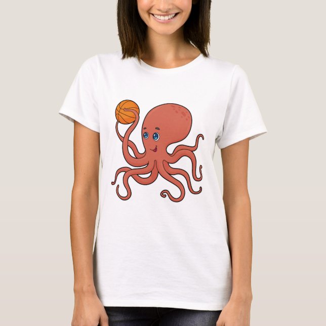 T-shirt Joueur de basket-ball Octopus (Devant)