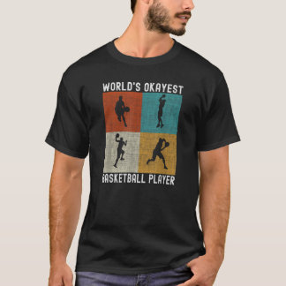 T-shirt Joueur de basket-ball Okayest dans le monde Funny