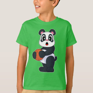 T-shirt Joueur de basket-ball Panda Basketball