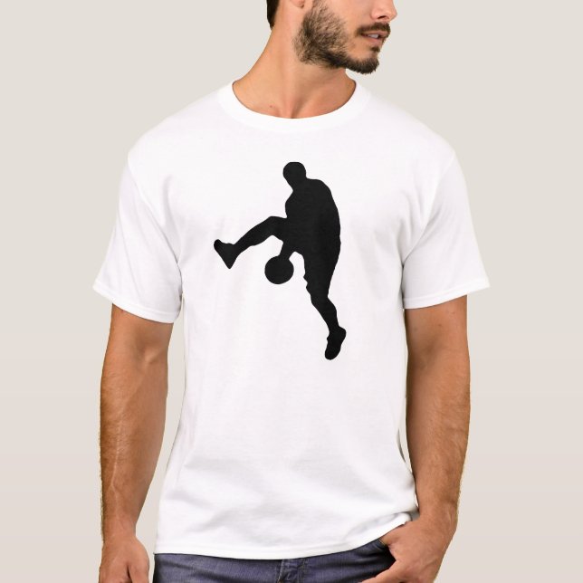 T-shirt Joueur de basket-ball Pop Art Silhouette (Devant)