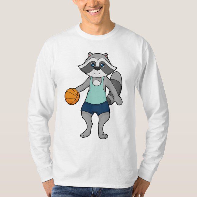 T-shirt Joueur de basket-ball Racoon (Devant)