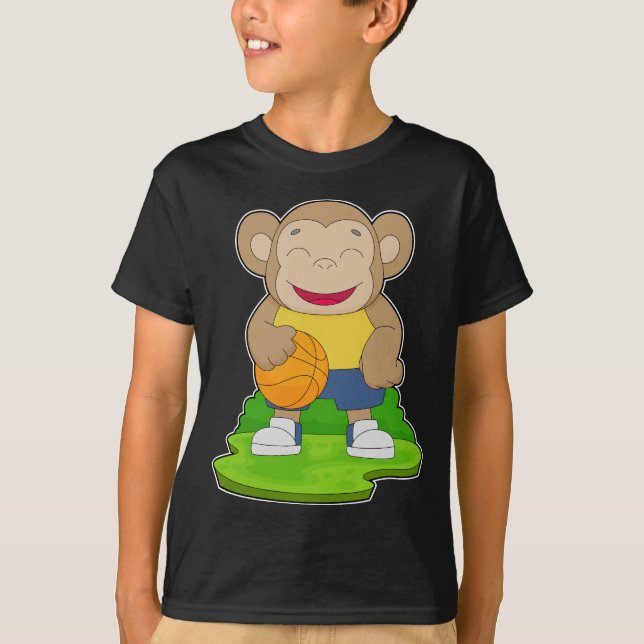 T-shirt Joueur de basket-ball singe (Devant)