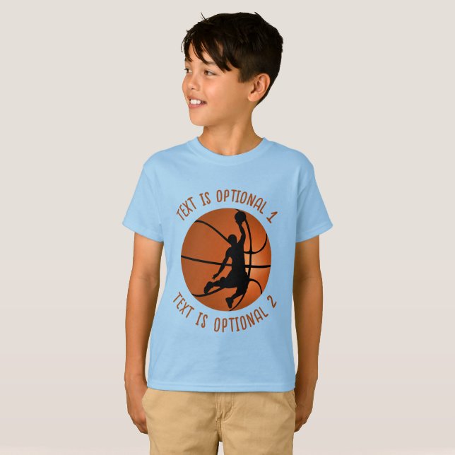 T-shirt Joueur de basket-ball sur basket-ball (Devant entier)