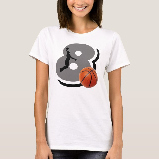 T-shirt Joueur de basket du numéro 8 (Devant)