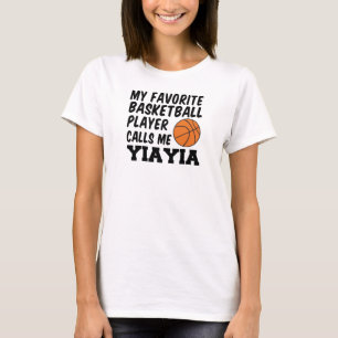 T-shirt Joueur de basket favori m'appelle YiaYia