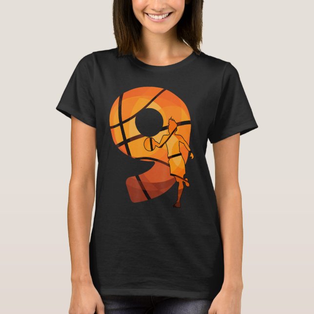 T-shirt joueur de basket numéro 9 (Devant)
