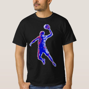 T-shirt Joueur de basket Slam Dunk, Red and Blue Design