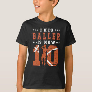 T-shirt Joueur de basketball 10e Anniversaire Garçon 10 an