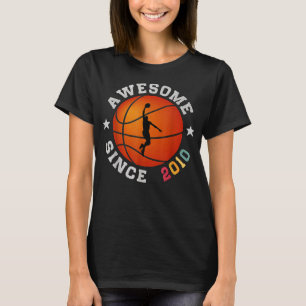 T-shirt Joueur de basketball Anniversaire 12 ans Awesome S