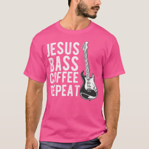 T-shirt Joueur de basse chrétien de guitare basse Adoratio