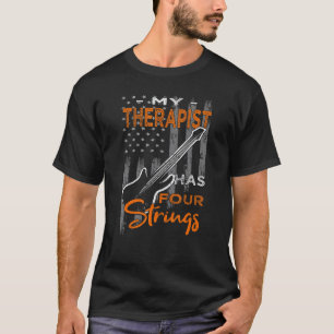 T-shirt Joueur de basse Guitare basse Drapeau Usa Bassist