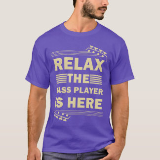 T-shirt Joueur de basse Relahe ici Musicien de guitare bas