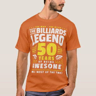 T-shirt Joueur de billard 50e anniversaire 50 ans