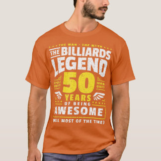 T-shirt Joueur de billard 50e anniversaire 50 ans