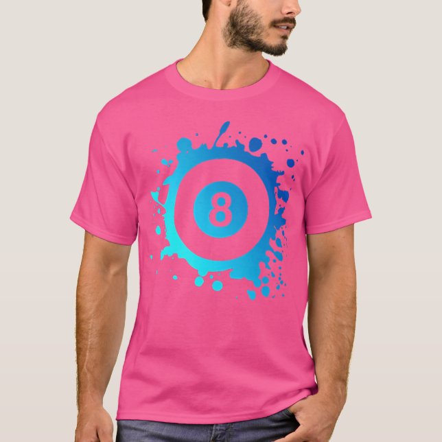 T-shirt Joueur de billard américain Eight Ball Simple Pool (Devant)