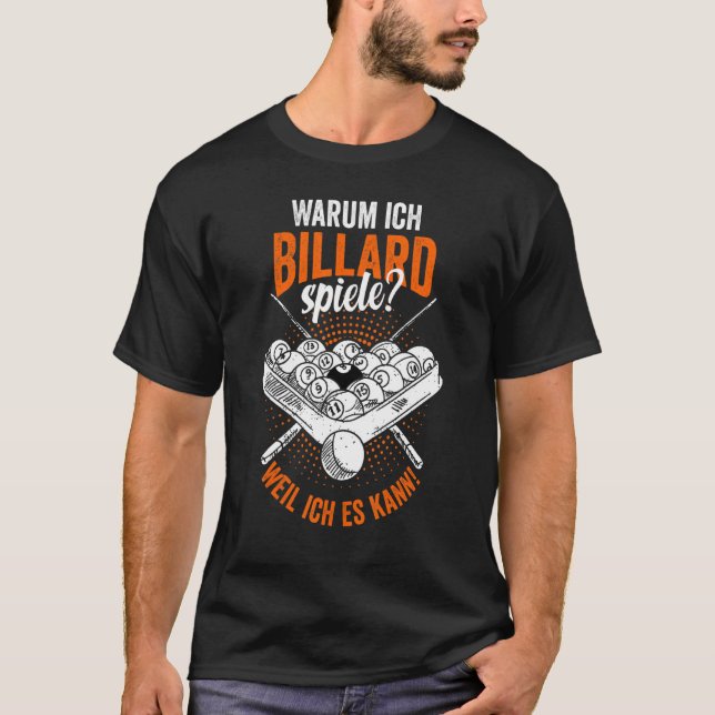 T-shirt Joueur de billard billard billard billard billard  (Devant)