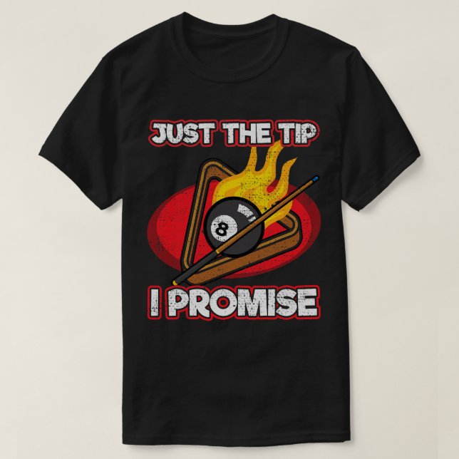 T-shirt Joueur de billard Juste Le Conseil Promet Magique  (Design devant)
