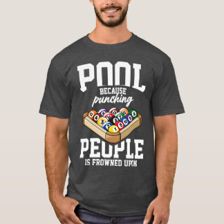 T-shirt Joueur de billard Snooker Pool Game Sports Competi