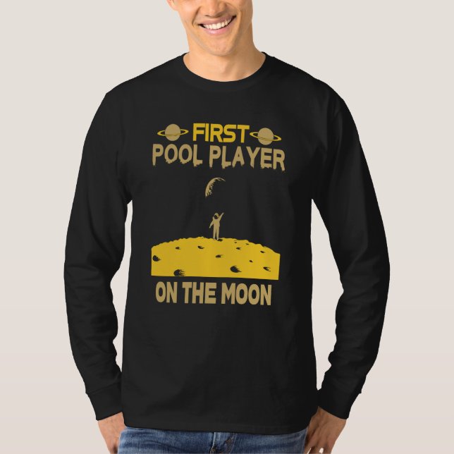 T-shirt Joueur de billard sur la Lune (Devant)