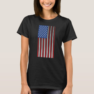 T-shirt Joueur de billard USA American Drapeau Bâtons de l