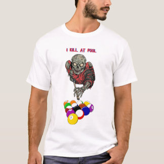 T-shirt Joueur de billard zombie original art