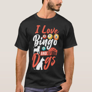 T-shirt Joueur De Bingo J'Aime Bingo Et Chiens Chien