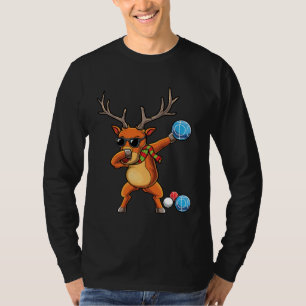 T-shirt Joueur de boule de renne Noël Équipe de Bocce