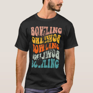 T-shirt Joueur de Bowling vintage Hommes Garçons Enfants