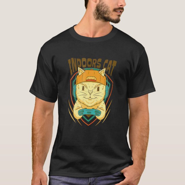 T-shirt Joueur de chat d'intérieur (Devant)