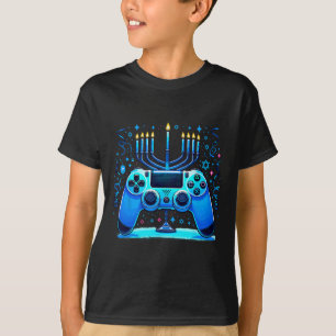 T-shirt Joueur de console de jeux vidéo juif Hanukkah Chan