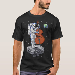 T-shirt Joueur de contrebasse astronaute