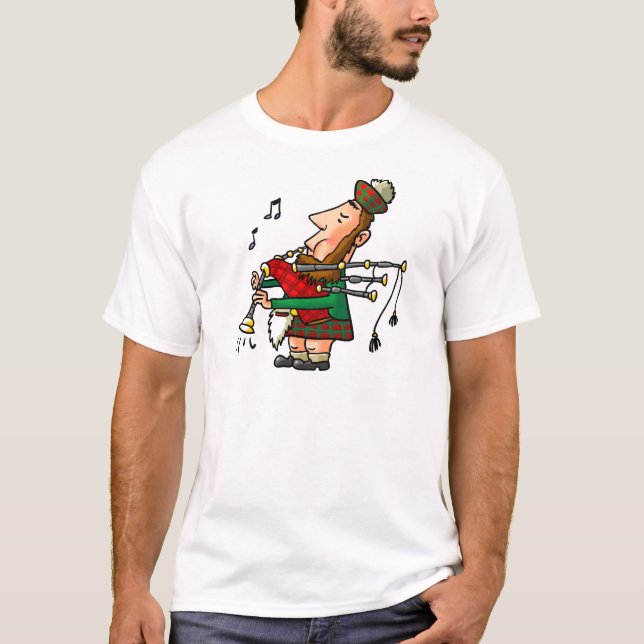 T-shirt Joueur de cornemuse (Devant)