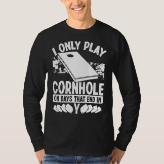 T-shirt Joueur de Cornhole en fin de journée dans Lancer d