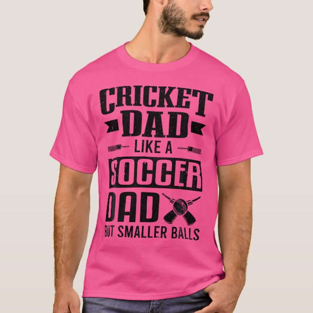 T-shirt Joueur De Cricket Cricket Papa Comme Un Soccer Pap (Devant)
