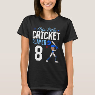 T-shirt Joueur de cricket d'anniversaire 8