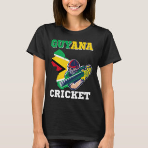 T-shirt Joueur de cricket guyanien maillot drapeau Guyane