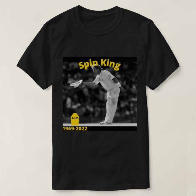 T-shirt Joueur de cricket Shane Warne - Spin King Active (Design devant)
