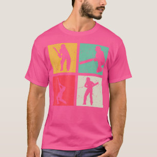 T-shirt Joueur de cricket Silhouette Cricket Cricket