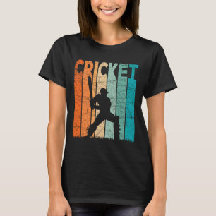 T-shirt Joueur de cricket vintage Cricket rétro 