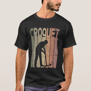 T-shirt Joueur de Croquet Vintage Amateur de Croquet Rétro